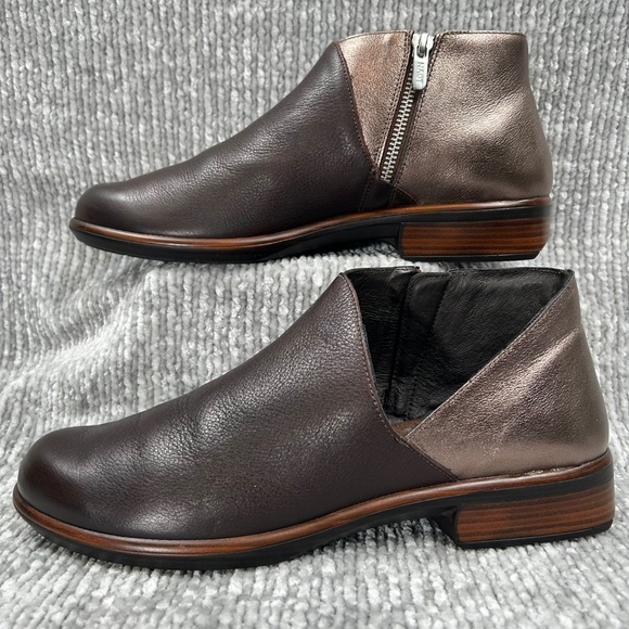 Naot Shoes - Naot Bayamo Brown Copper Cut-Out Ankle Boot Bootie Size 11-11.5